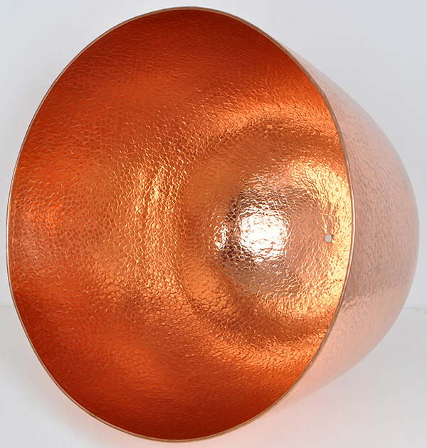 hand hammered copper lamp