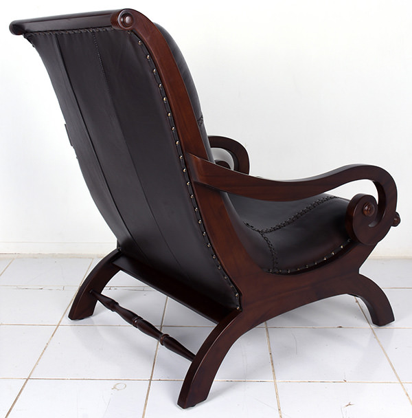 classic teak and leather chair