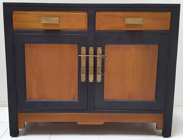 Asian teak console