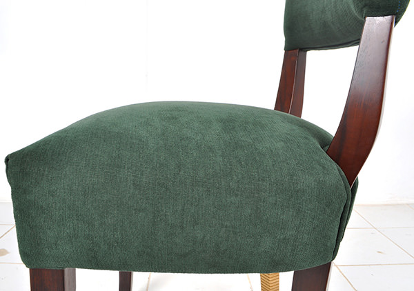 dining chair with green velvet