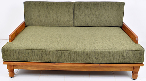 green teak day bed