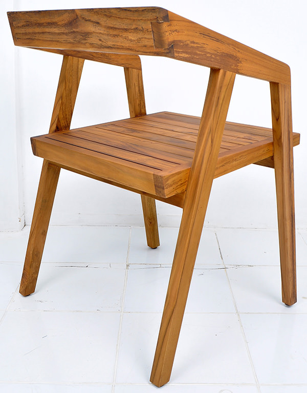 danish square garden chair