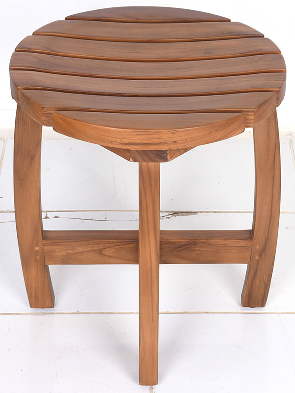 Garden bar stool with Norway design and open slats