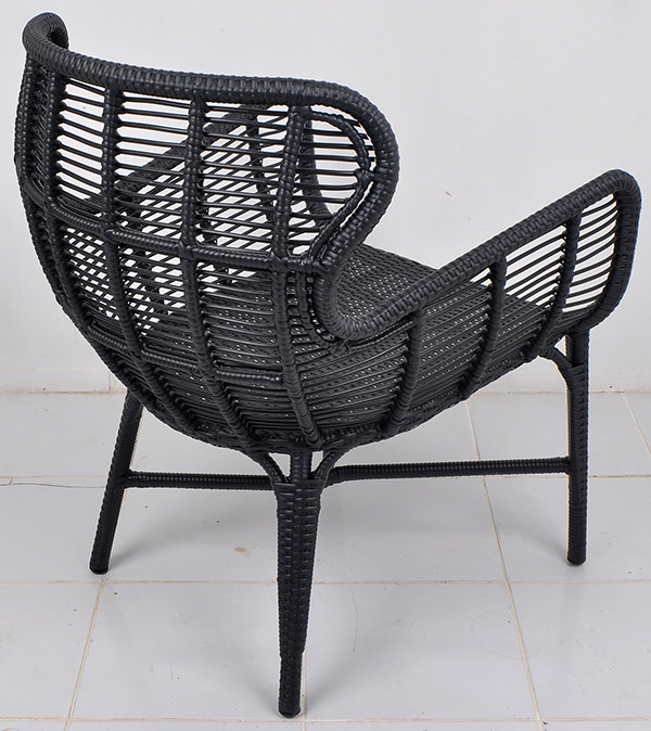 Black weaving armchair