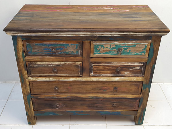 vintage cabinet with 6 drawers