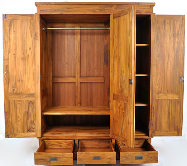 wooden wardrobe