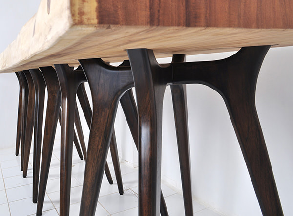 Scandinavian restaurant table legs