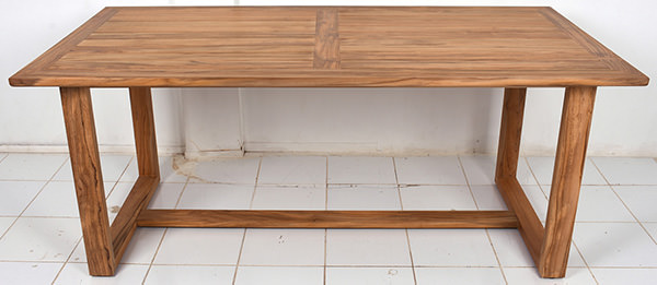 teak wood rectangle terrace table
