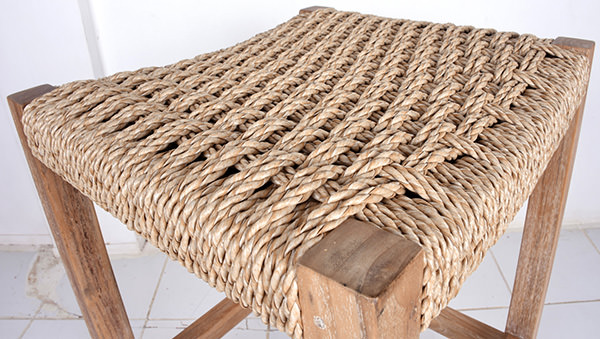 natural rattan and wood