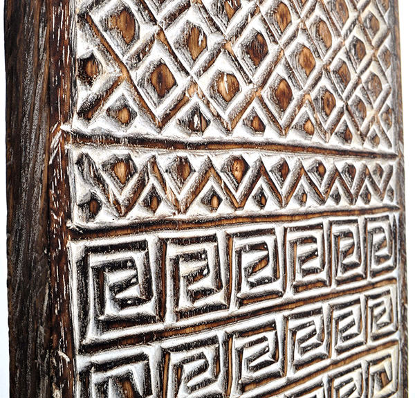 geometric wood carvings