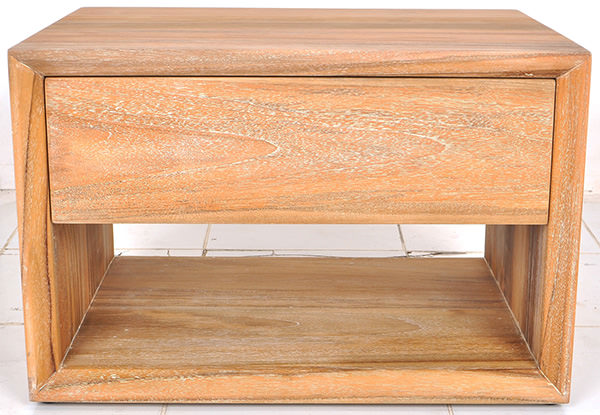 solid teak wood side table