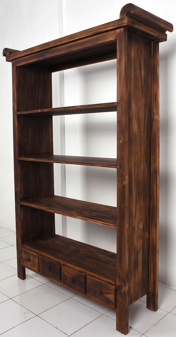 Wooden book rack manufacturer for store