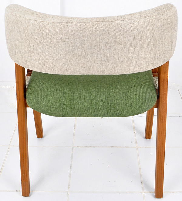 teak Scandinavian arm chair with rope details