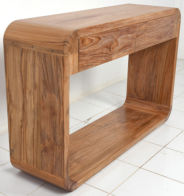 Danish console with natural teak wood