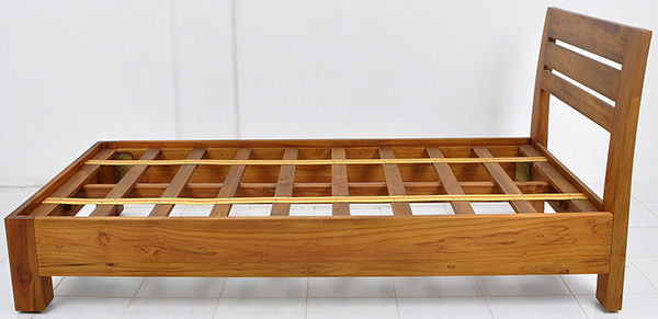 simple teak bed frame