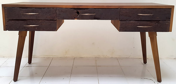 recycled teak console