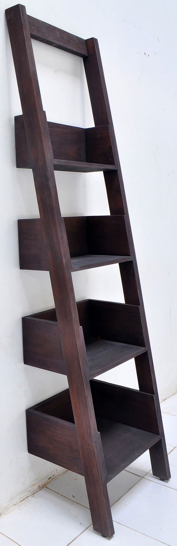 burnt teak wall ladder