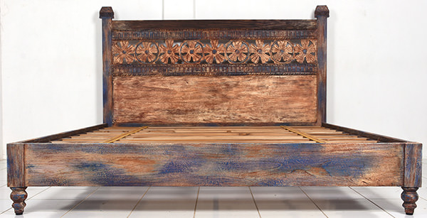 antique carved bed