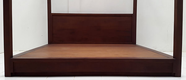 teak canopy bed set