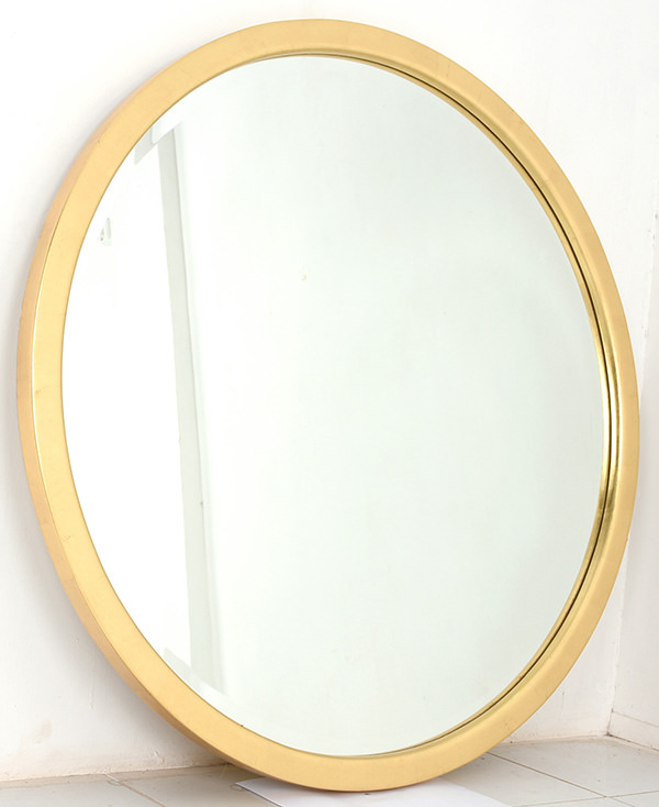 round golden mirror