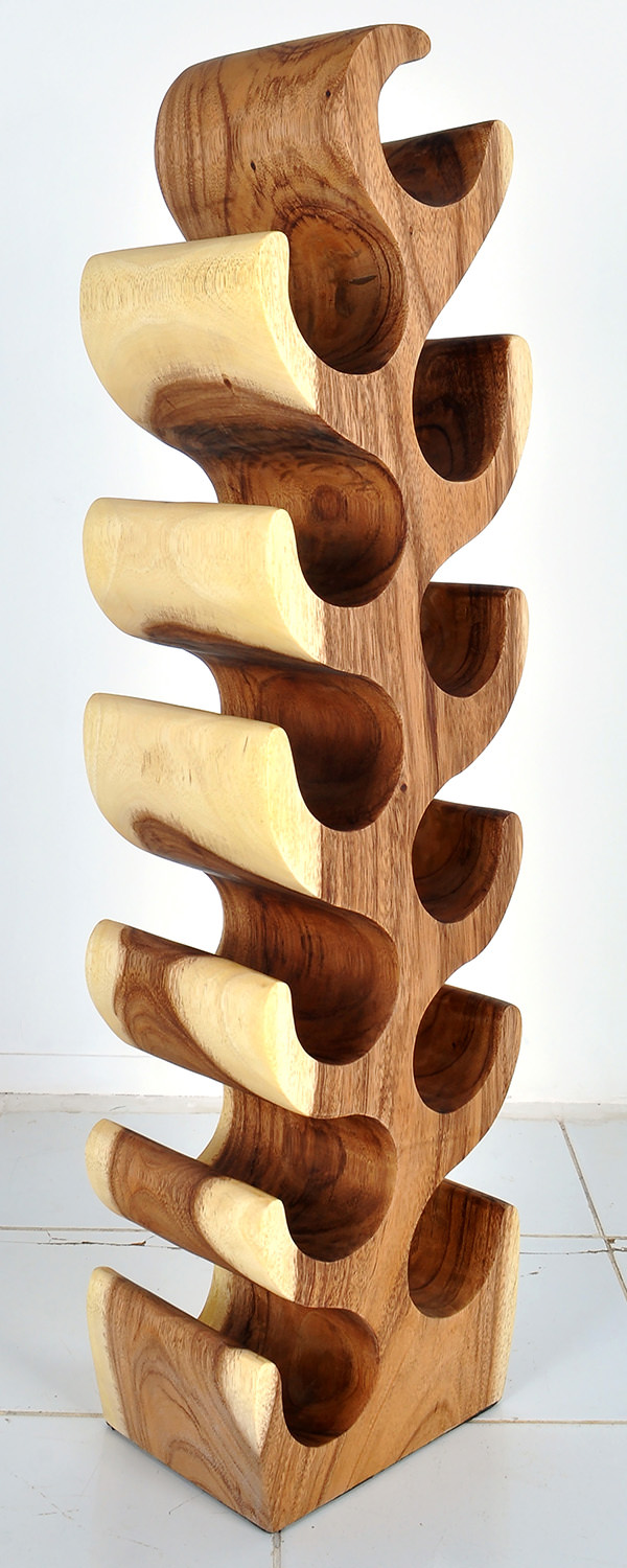 Solid wooden wine rack