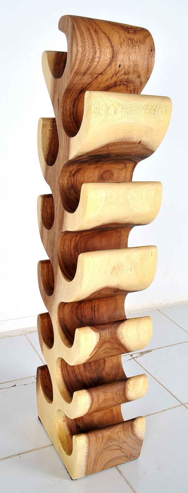 Solid accacia wooden wine rack