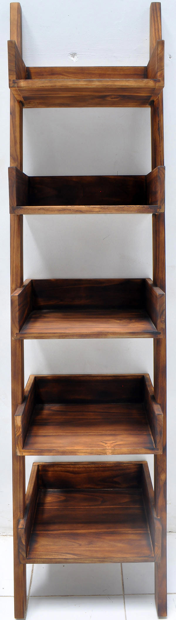 180cm burnt teak wall ladder