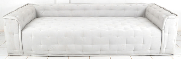 white L-shaped rooftop lounge sofa