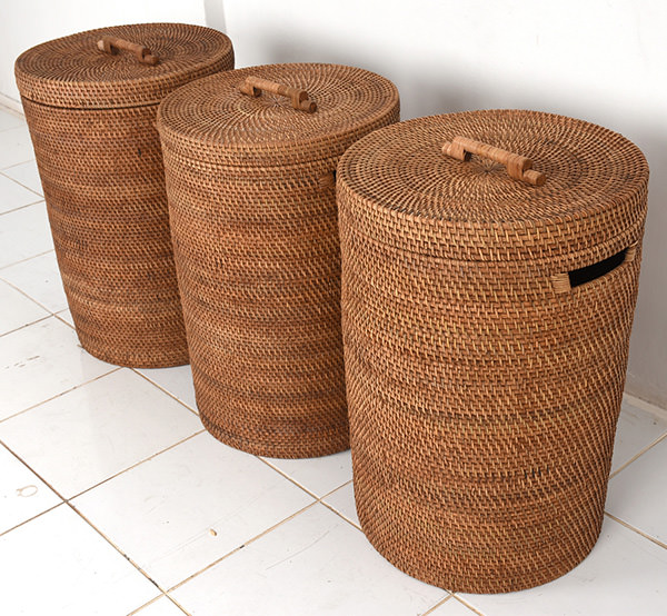 natural rattan laundry basket