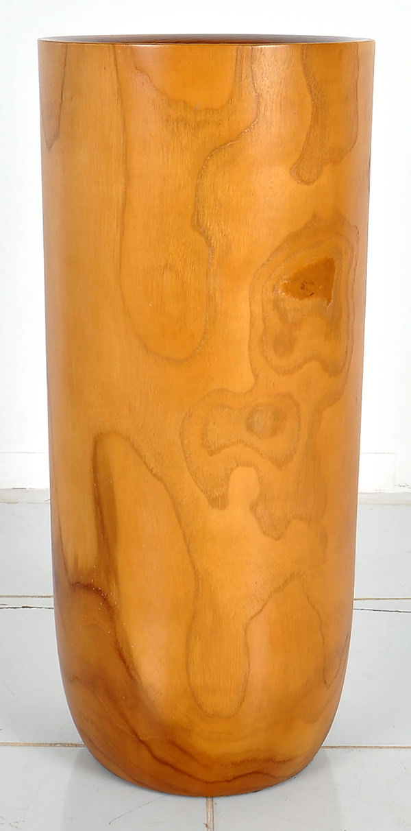 teak pot with natural grain and color