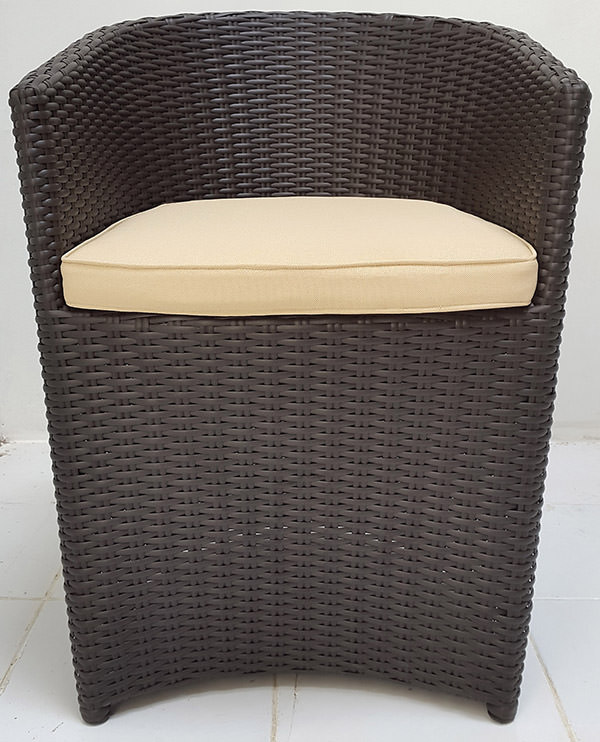 synthetic rattan armchair