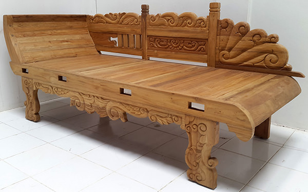 handmade carved bench