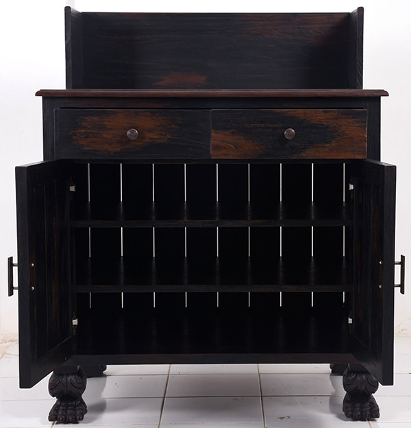 teak sisha station cabinet