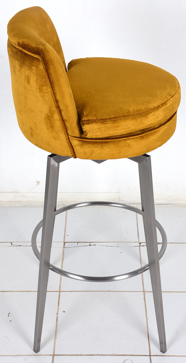 marriott bar stool with slender stainless steel legs