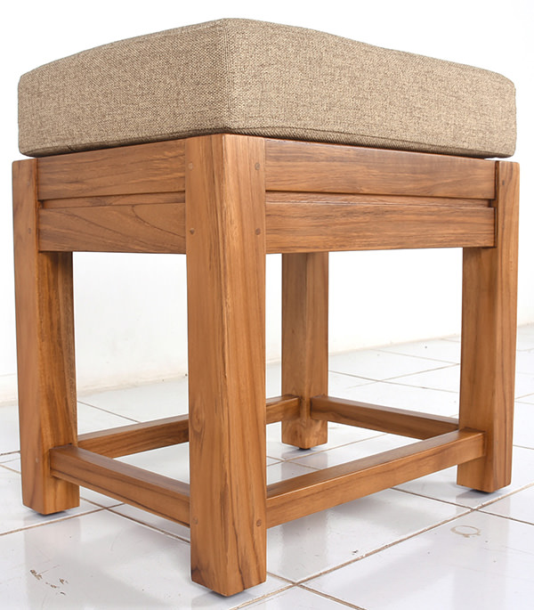 solid teak stool