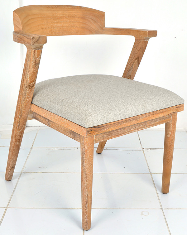 simple indoor Scandinavian teak dining chair