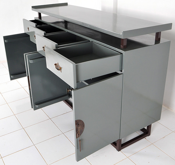 solid teak and stainless steel restaurant waiter station manufacturing