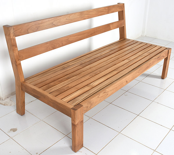 3-seaters teak sofa