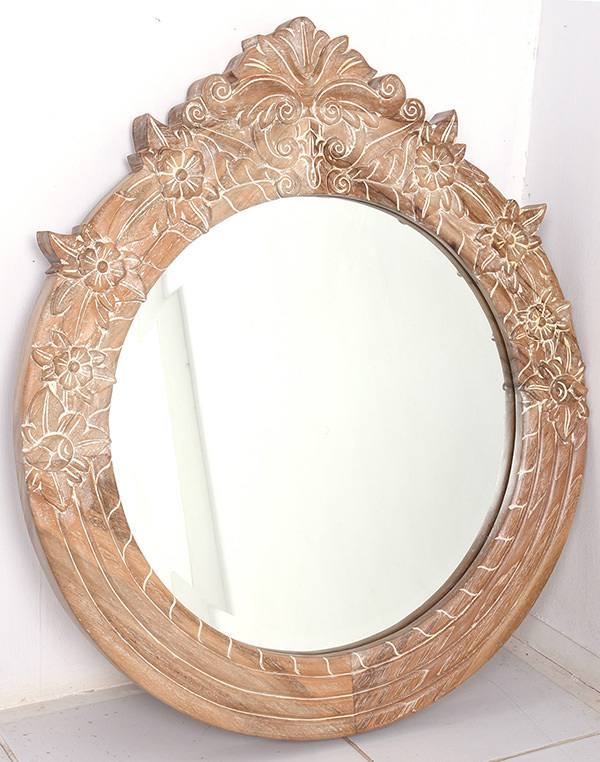 handmade wooden carvings mirror