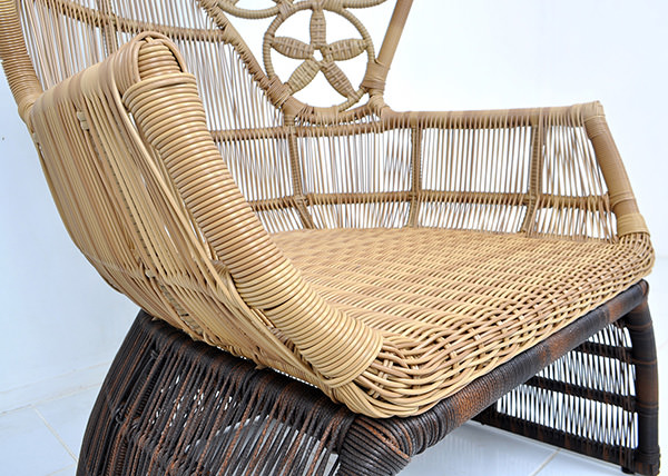 wicker flower chair