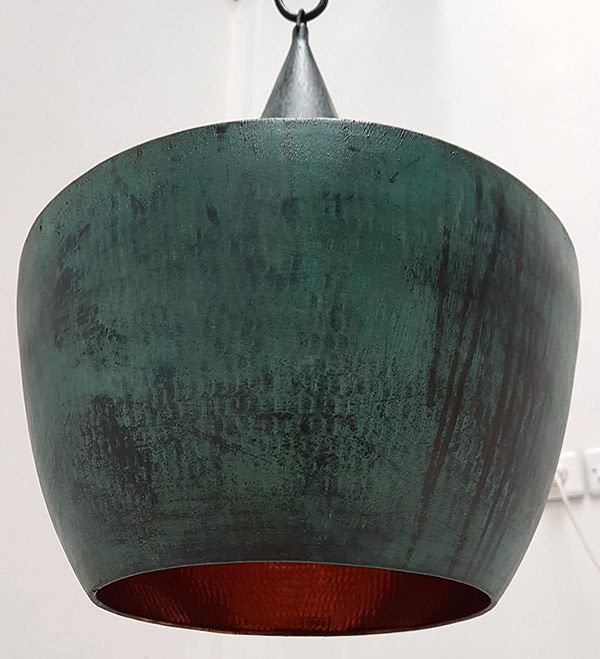 copper hanging lamp from Indonesia