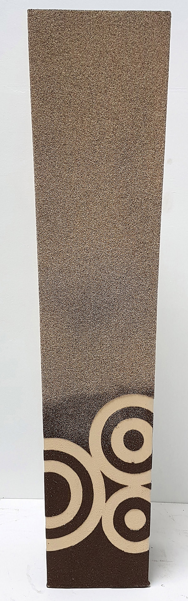 Indonesian squared sand and black standing vase