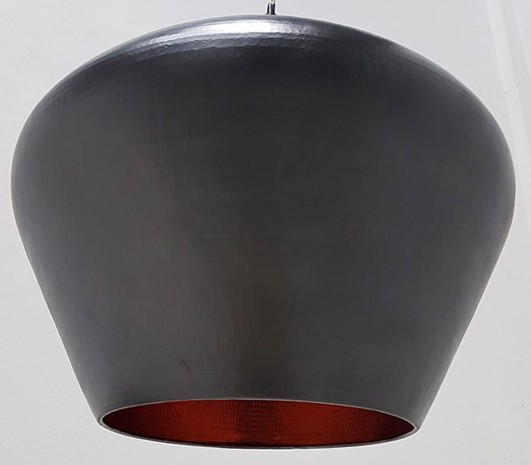copper lamp with an oval shape