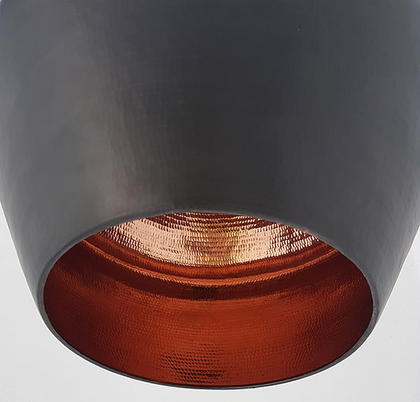 copper lamp with an round shape