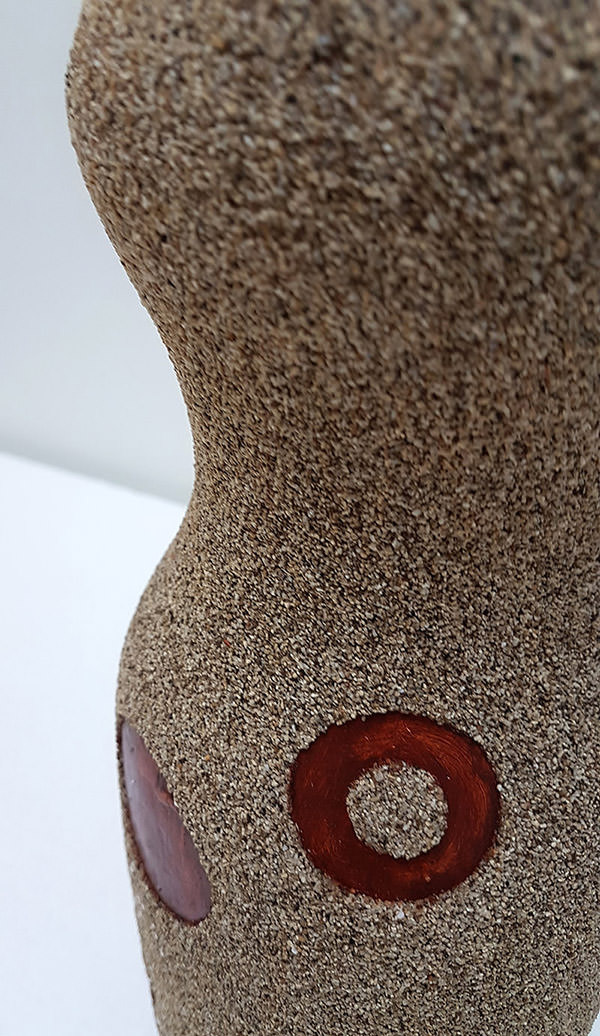 decorative flower red and sand vase
