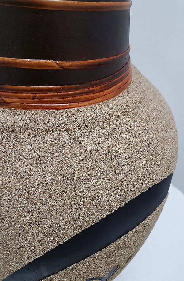 detail of standing flower pot