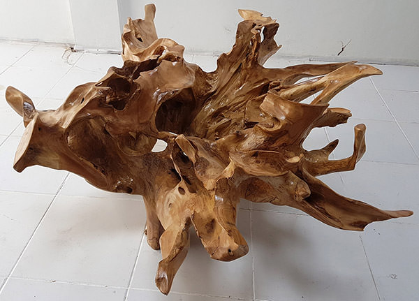 natural teak root coffee table without glass top