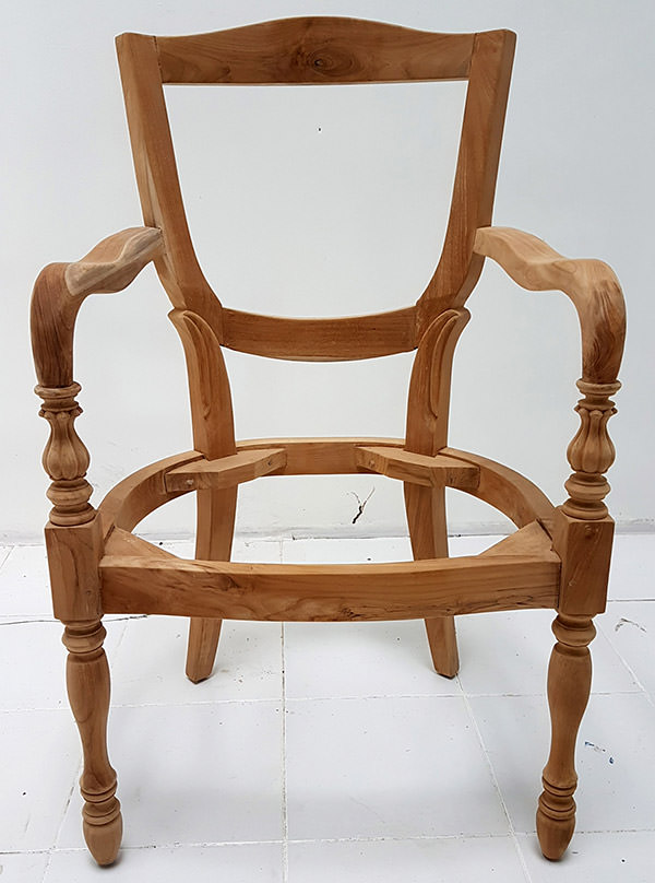 french wooden seat frame