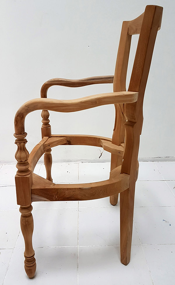 french wooden armchair