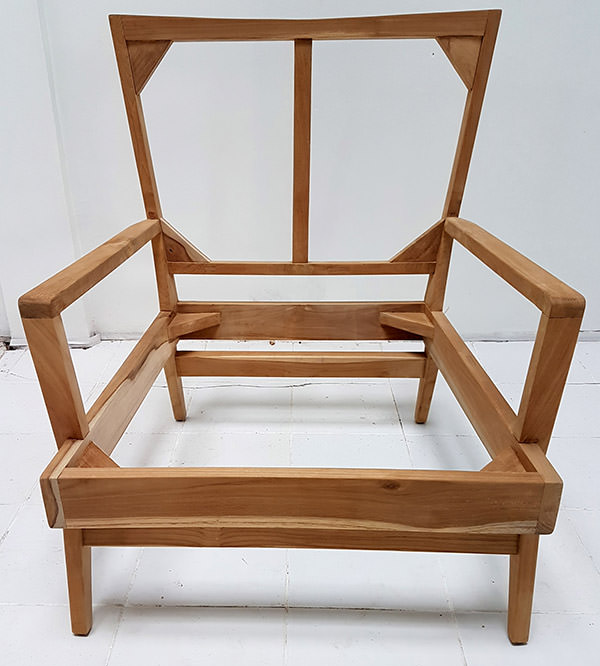 teak wooden seat frame